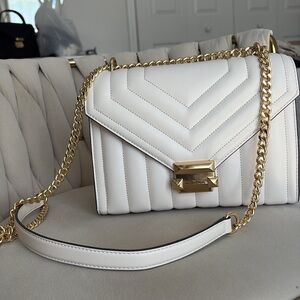 Michael Kors Whitney shoulder crossbody bag in off white